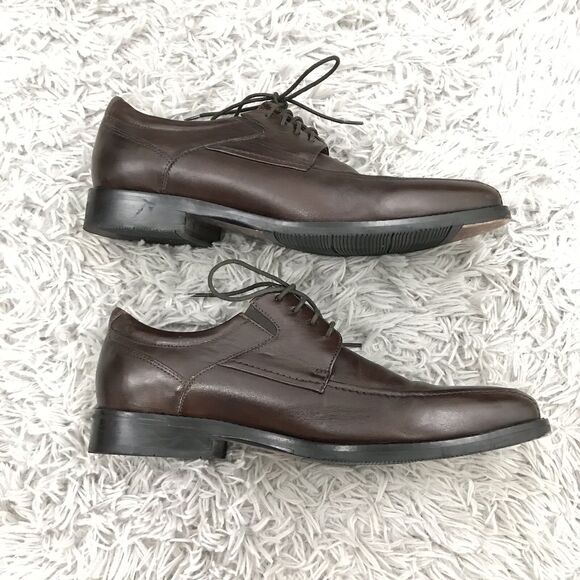 JOHNSTON & MURPHY BARTLETT MOC TOE LACE UP DERBY DRESS SHOSE Men's SIZE 10.5 M - Picture 4 of 8